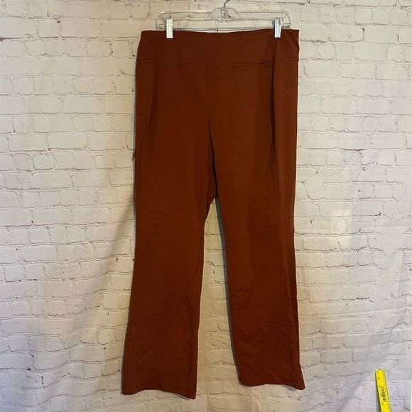 Duluth Trading Women's Orange Track Pants Size L Activewear 31" Inseam - Picture 1 of 4
